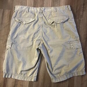 SilverTab Cargo Shorts Mens 38 Beige Cotton Canvas Relaxed Fit Pockets